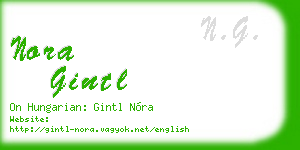 nora gintl business card